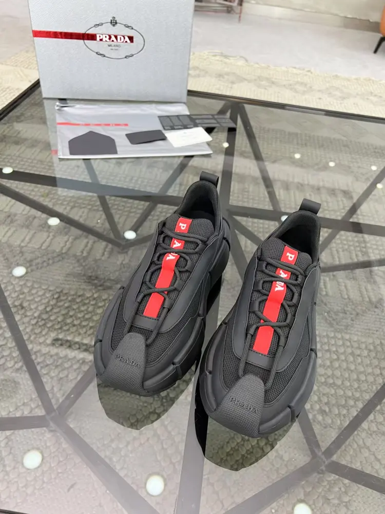 Prada men’s leather sneakers