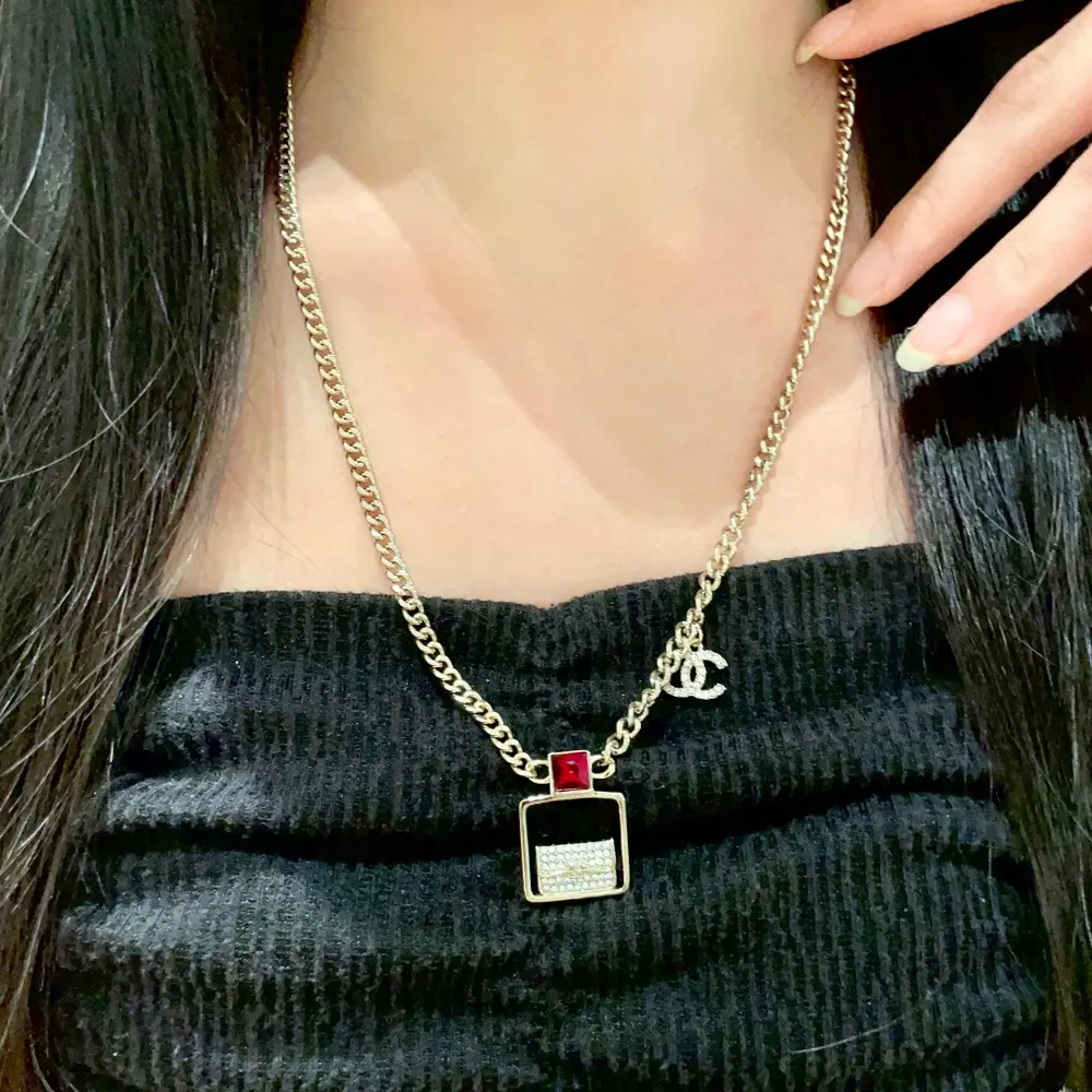 Chanel vintage letter necklace