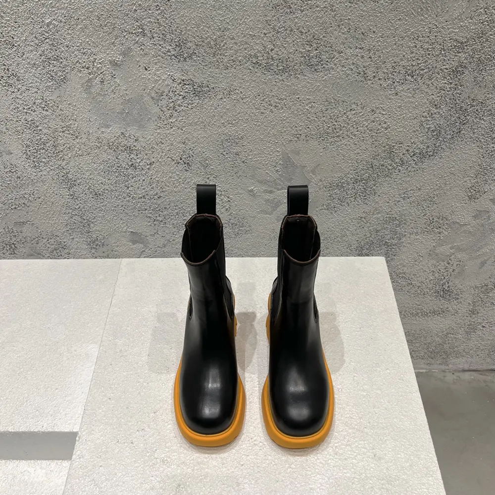 BOTTEGA VENETA new high-heeled thick-soled mid-calf boots
