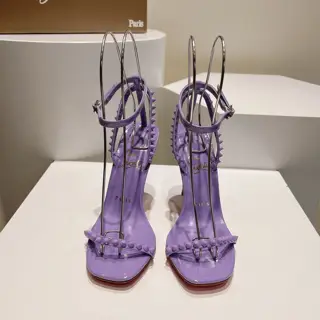 Christian Louboutin one-strap rivet high-heeled sandals