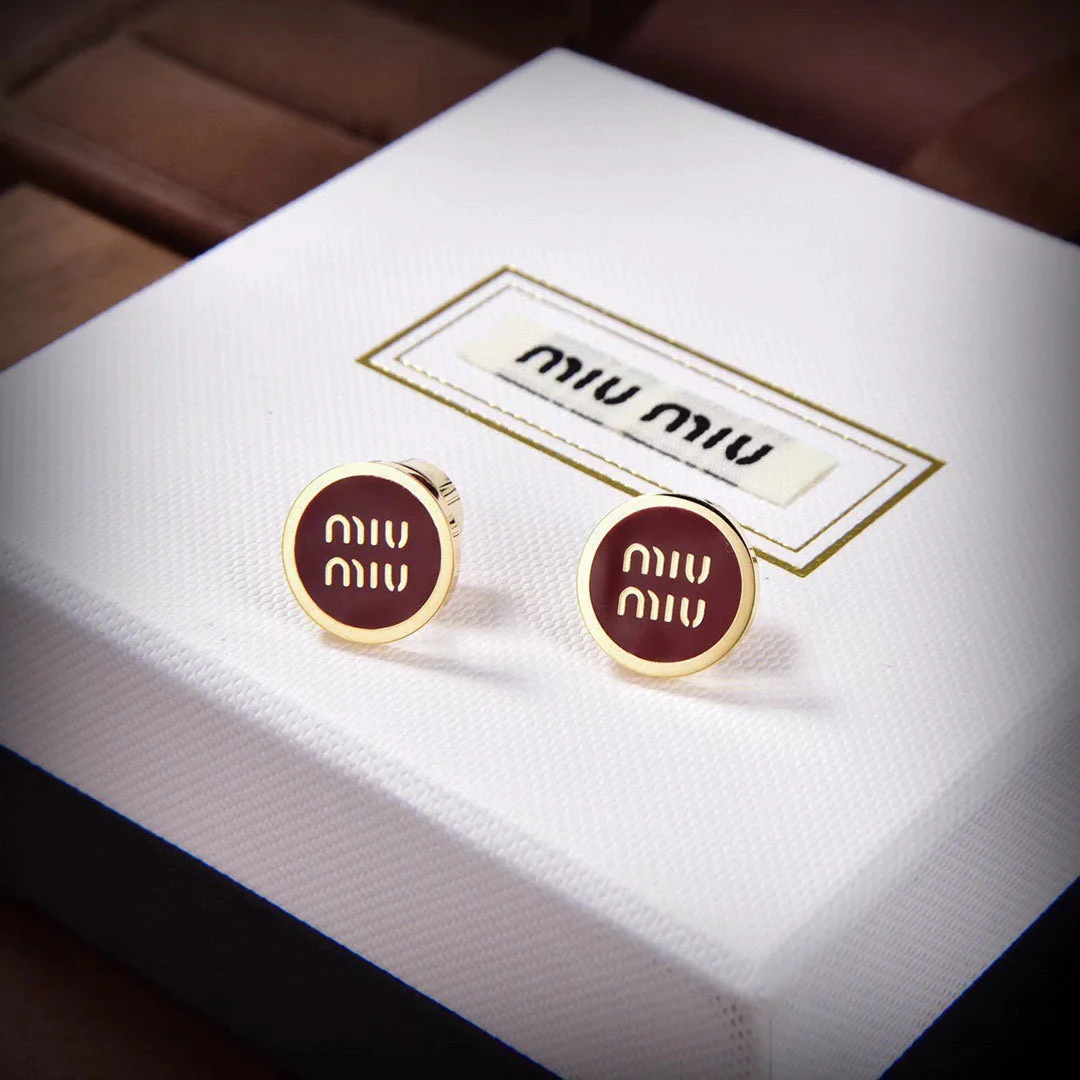 miumiu round earrings