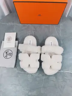 Hermès Fur Slippers