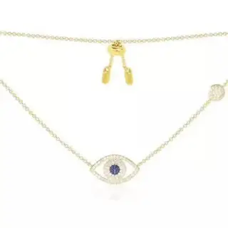 Apm monaco crystal diamond devil’s eye necklace