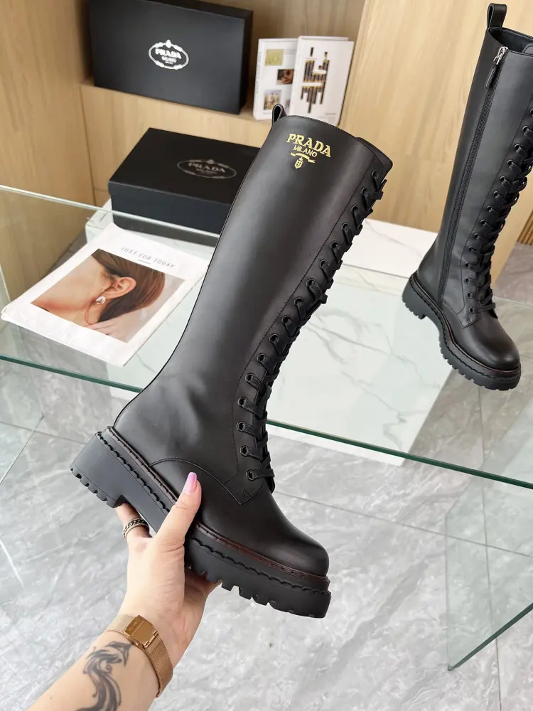 Women’s shoes Sports original PRADA new Prada 2024 autumn and winter catwalk boots Taikoo
