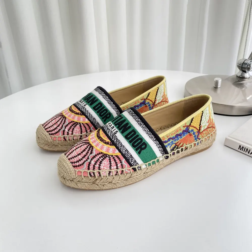 Dior embroidered jacquard pattern counter synchronous new fisherman shoes