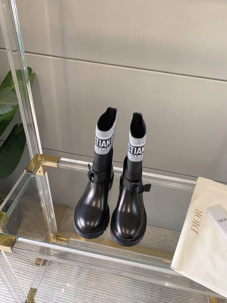 Dior retro series short boots knight boots