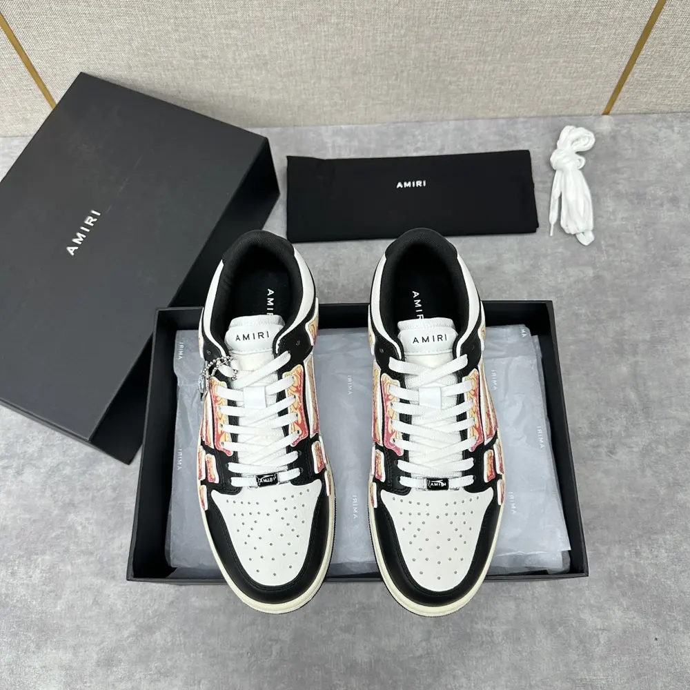 AMIRI couple style street style high version AMIRI bone shoes 20FW RUNWAY SKEL TOP