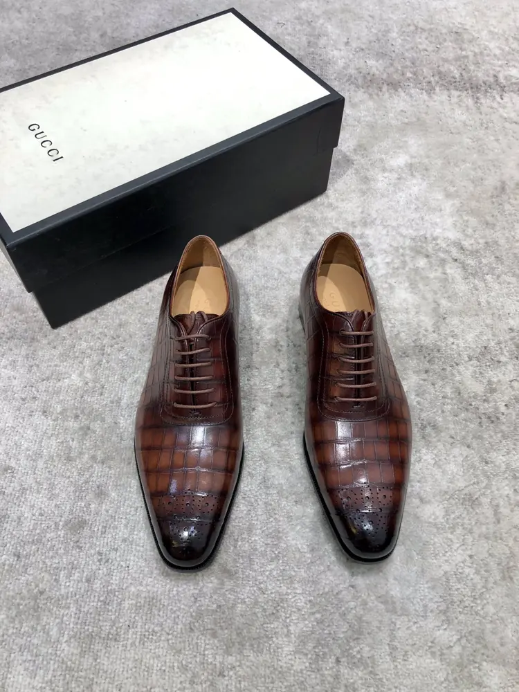 GUCCI Classic Oxford Men’s Business Formal Leather Shoes Classic Style Ultimate Art The