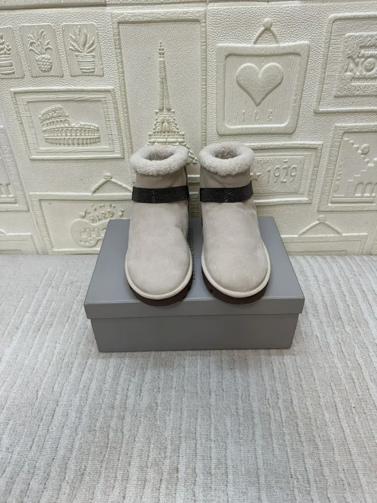 Brunello Cucinelli lambskin low boots