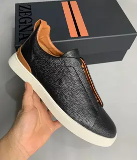 ZEGNA TripleStit men’s slip-on luxury casual shoes
