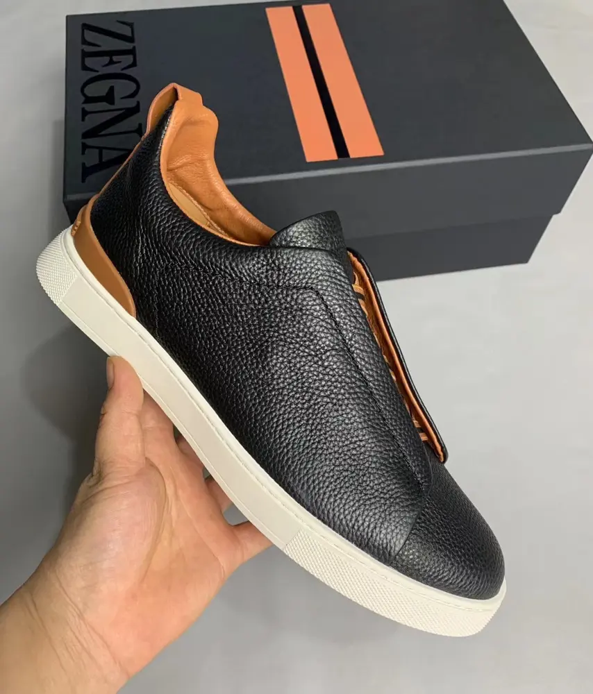 ZEGNA TripleStit men’s slip-on luxury casual shoes