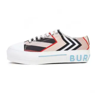 BURBERRY Vintage plaid cotton sneakers