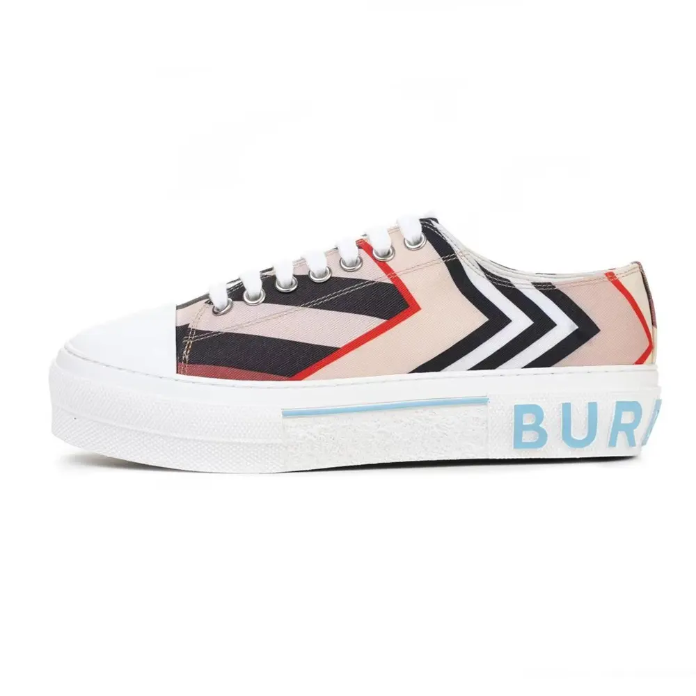 BURBERRY Vintage plaid cotton sneakers