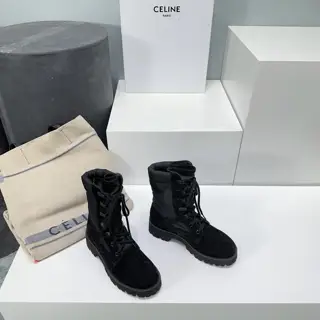 celine 24ss autumn and winter classic retro lace-up Martin boots