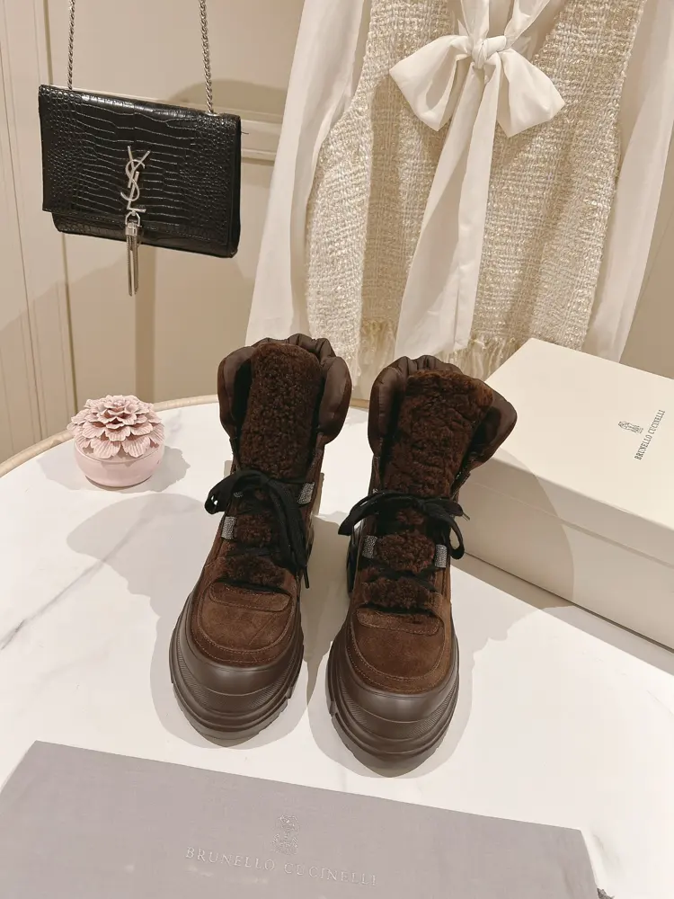 Brunello Cucinelli wool ankle boots The classic inspiration from loafers defines the modern
