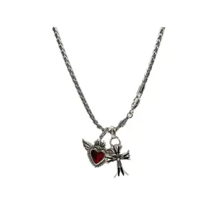 Chrome Hearts Love Angel Wings Necklace