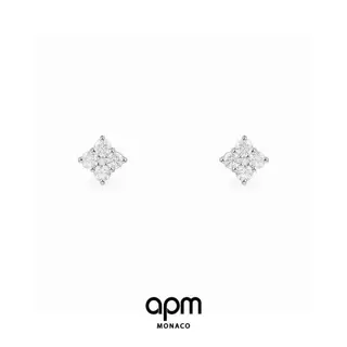 Apm monaco’s new shining small dangling flower diamond earrings