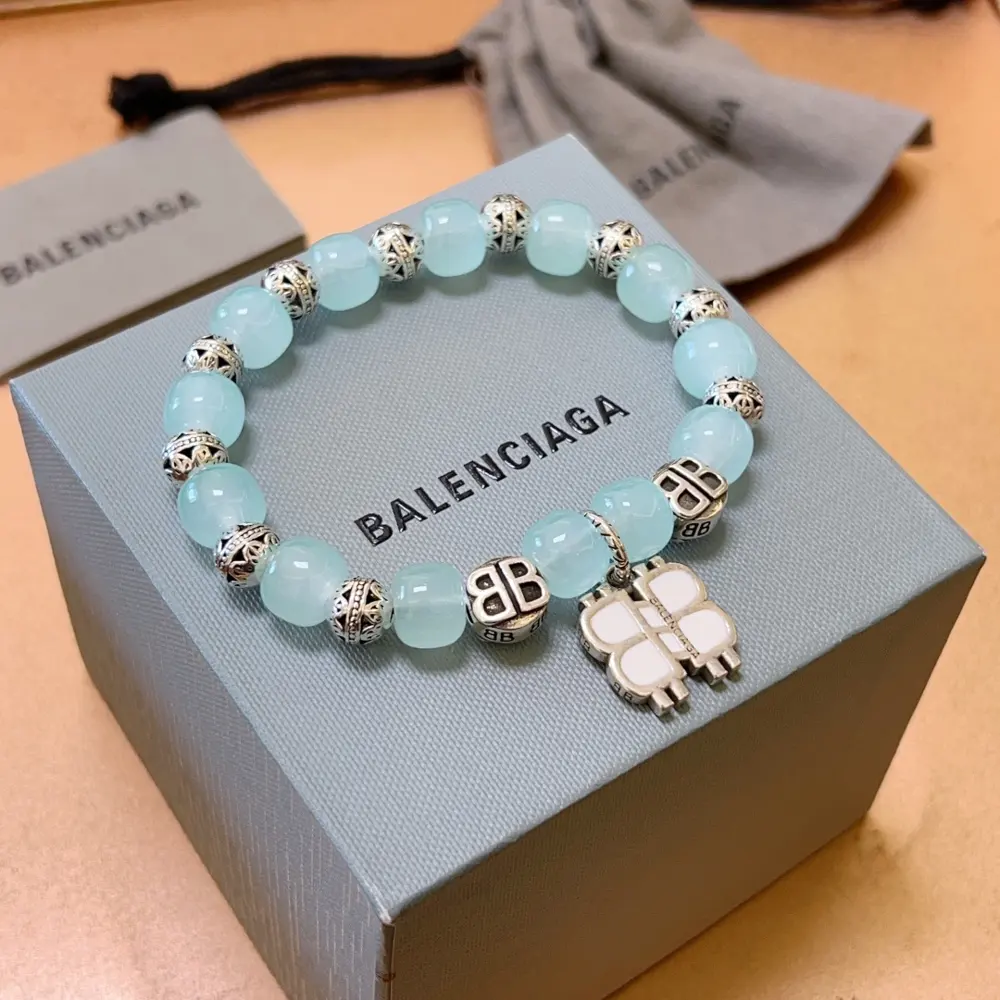 Balenciaga natural stone Balenciaga bracelet Thai silver style Balenciaga bracelet