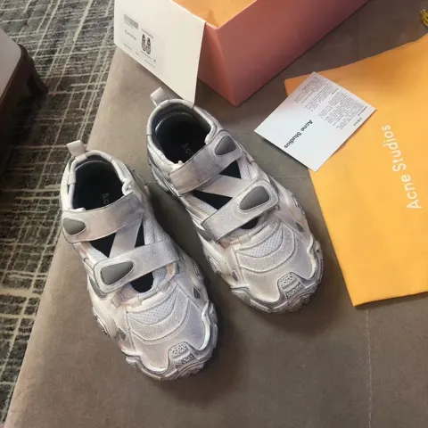 Acne Studios distressed dad shoes. For girls who are afraid of their feet being covered by