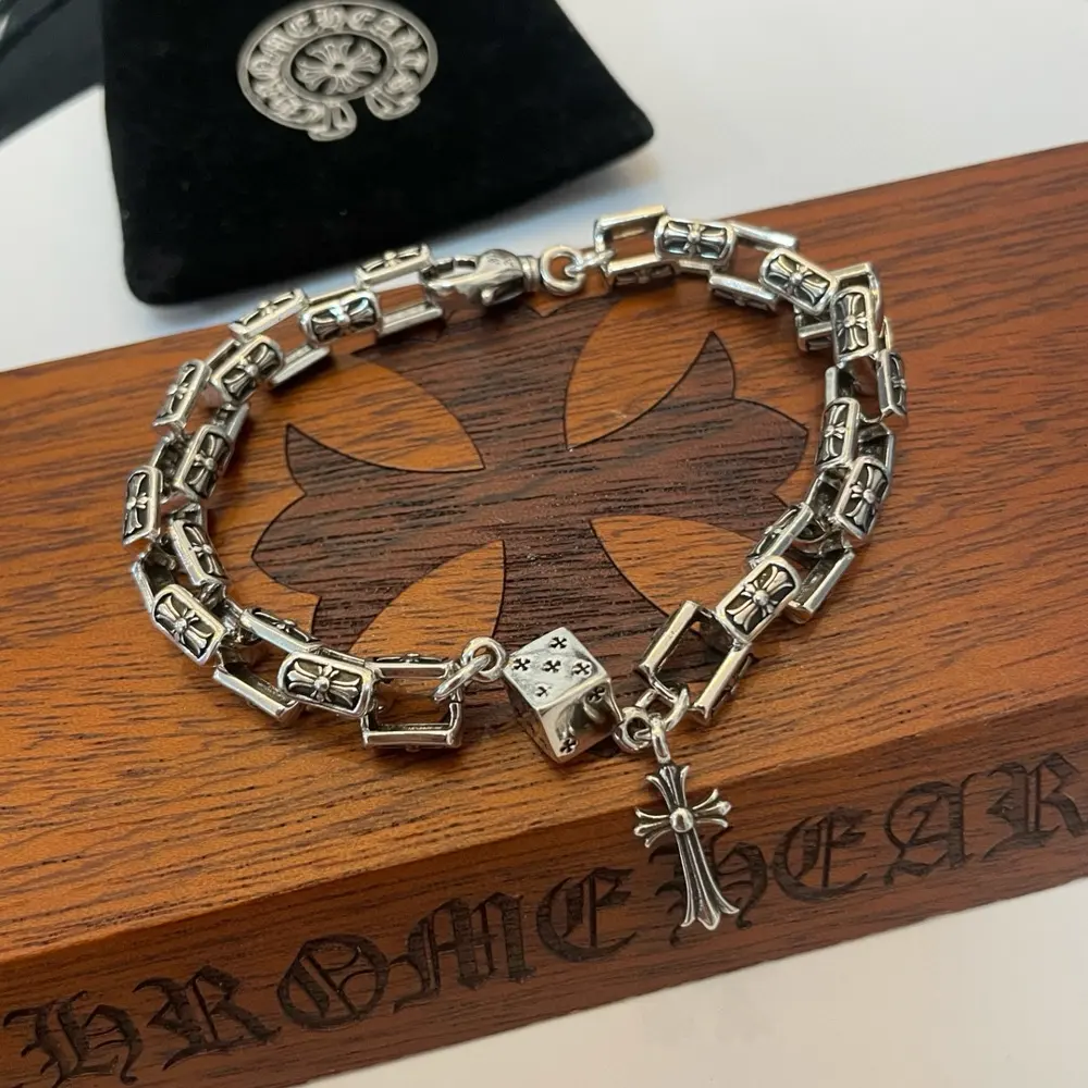 Chrome Hearts Classic Vintage Cross Dice Bracelet