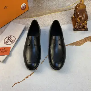 Hermès formal casual leather shoes slip-on style for men