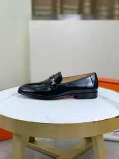 Hermès Men’s Fashion Formal and Casual Leather Shoes Slip-on Style