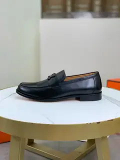 Hermès Men’s Fashion Formal and Casual Leather Shoes Slip-on Style