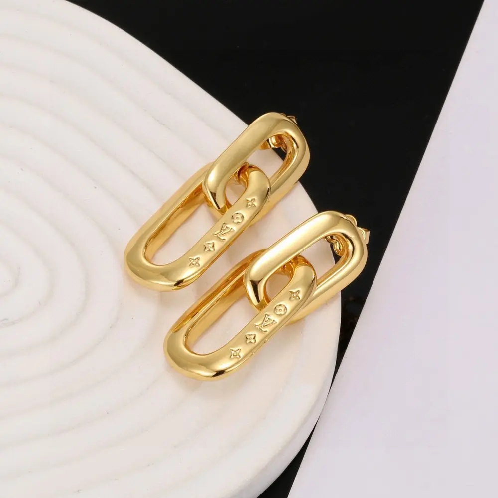 Louis Vuitton yellow gold earrings