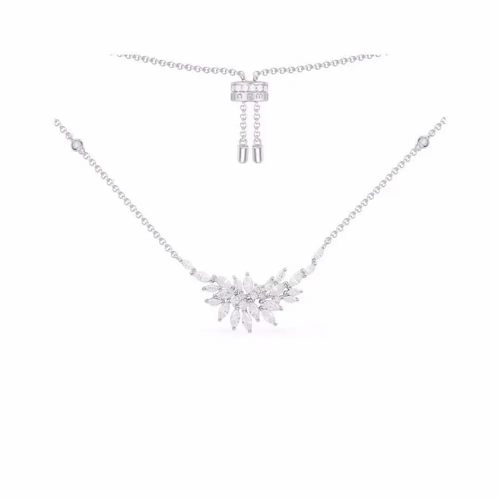 Apm monaco staggered marquise diamond necklace