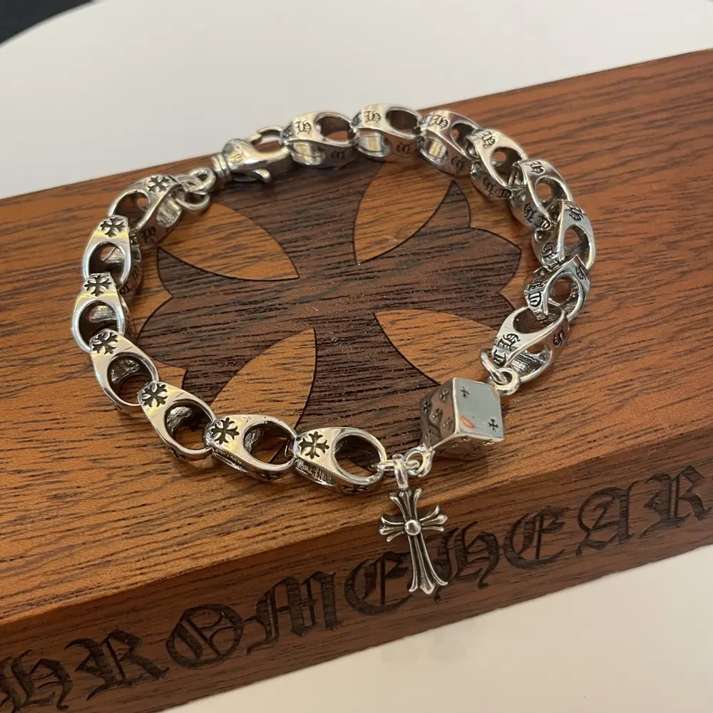Chrome Hearts Classic Vintage Cross Dice Bracelet