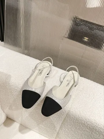 Chanel classic hollow color block thick sandals