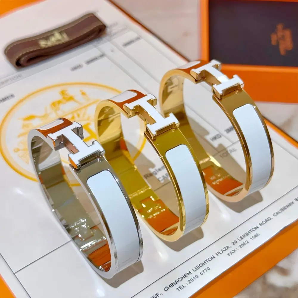 Hermes bracelet v gold original custom Hermes bracelet enamel craftsmanship is too