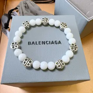 Balenciaga white giant clam bracelet