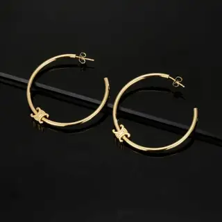 Celine Arc de Triomphe Large Hoop Earrings