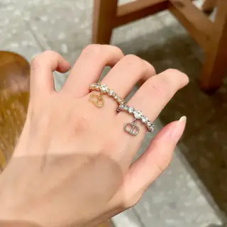 Dior full diamond series CD letter ring