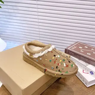 UGG Paint Diamond Thin-soled Slip-on Women’s Loafers Snow Boots Furry Shoes