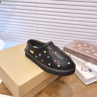 UGG Paint Diamond Thin-soled Slip-on Women’s Loafers Snow Boots Furry Shoes