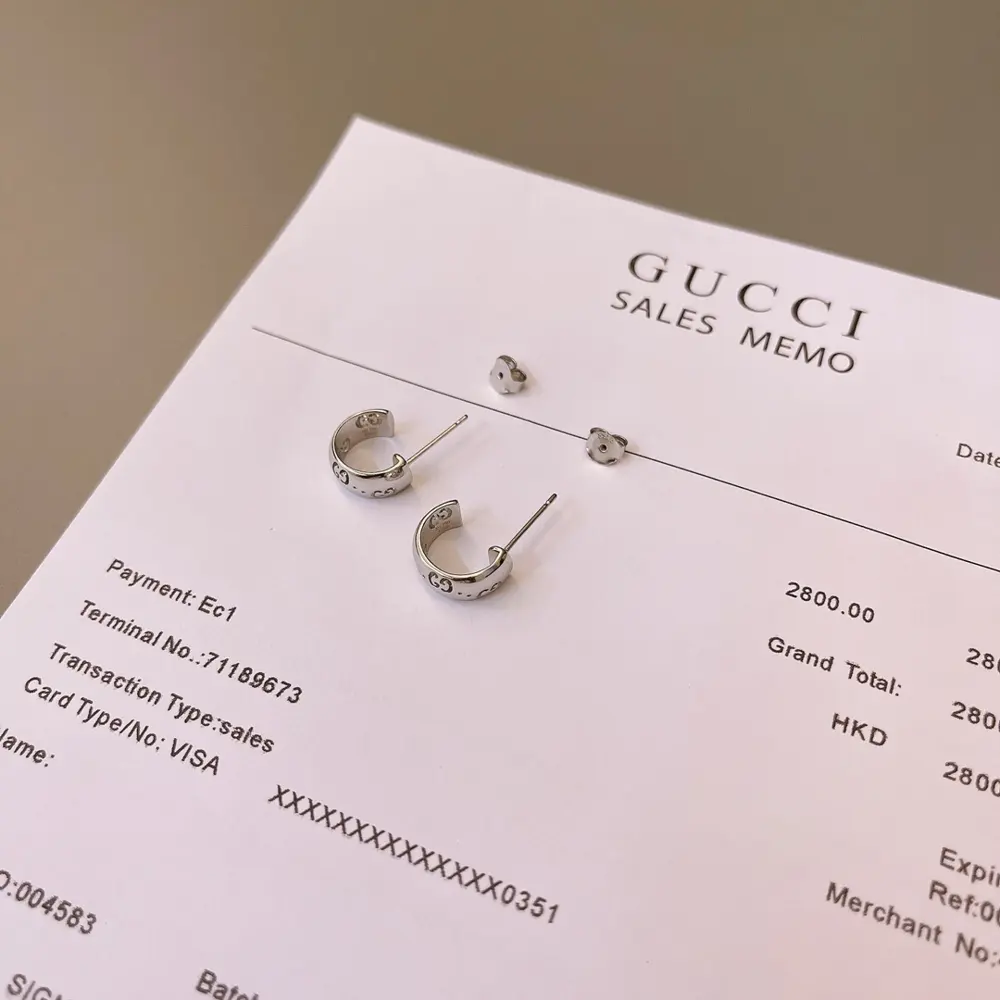 GUCCI Icon series 18K gold GG earrings