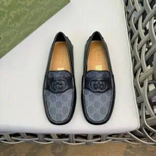 Gucci Loafers|Top quality|Original Double G embossed cowhide fabric|Inner lining and