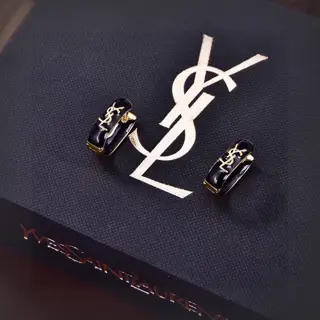 Yves Saint Laurent letter earrings