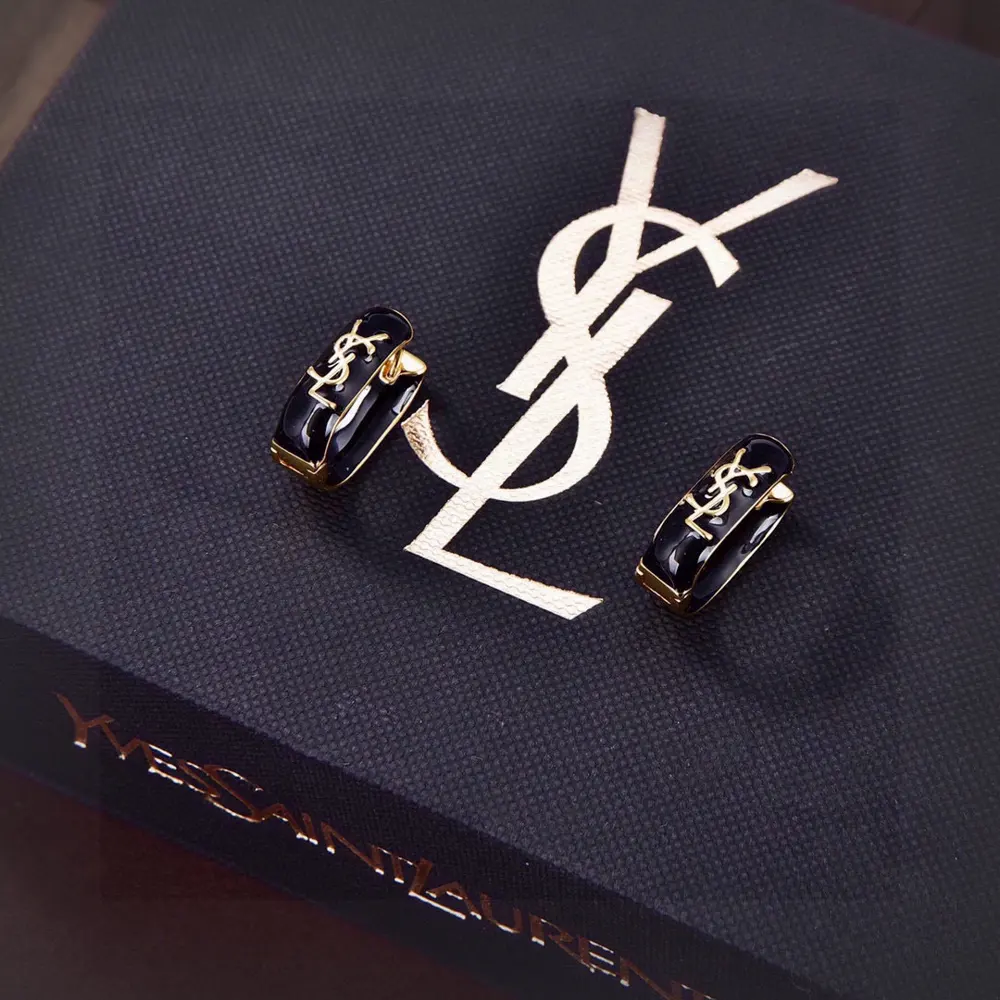 Yves Saint Laurent letter earrings