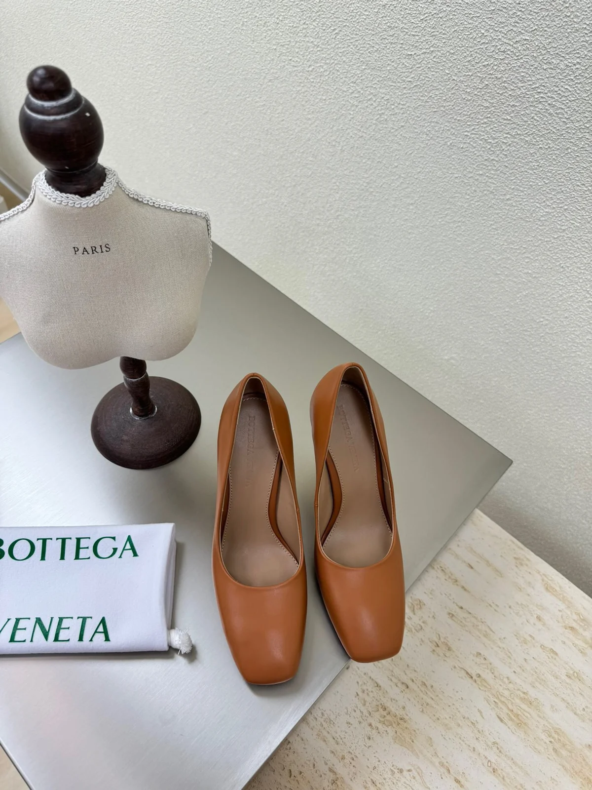 BOTTEGA VENETA knot heel single shoe BV Knot series metal heel slippers high heel single