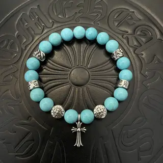 Chrome Hearts classic retro multi-element blue turquoise bracelet