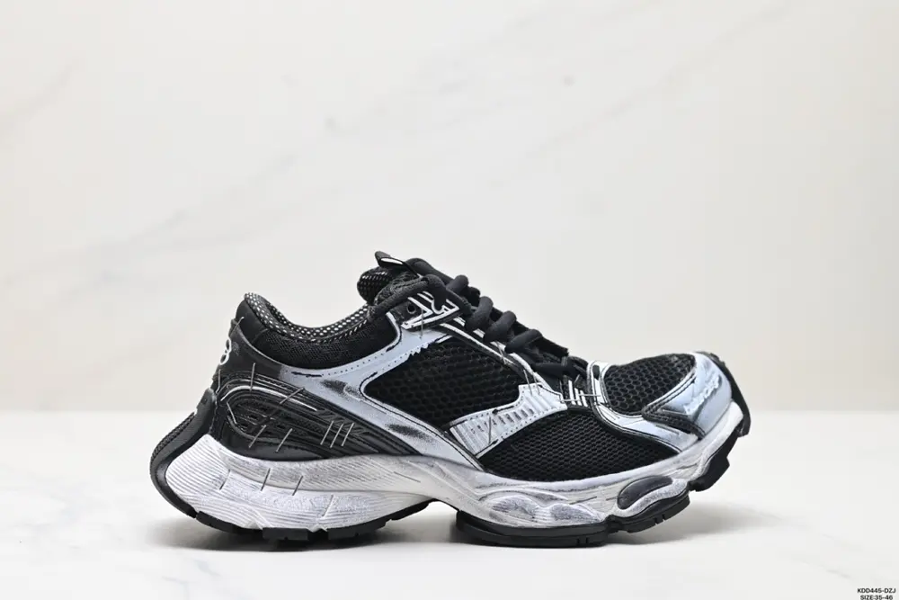 Balenciaga Stapler Shoes Staples Round Toe Lace-up Low-top Daddy Shoes 803682