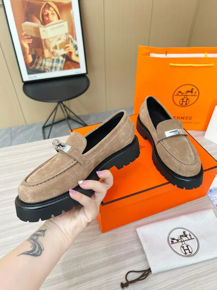 Hermes new loafers are real handmade shoes