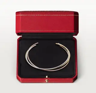 Cartier square ring original Three-ring three-color necklace is the most classic and