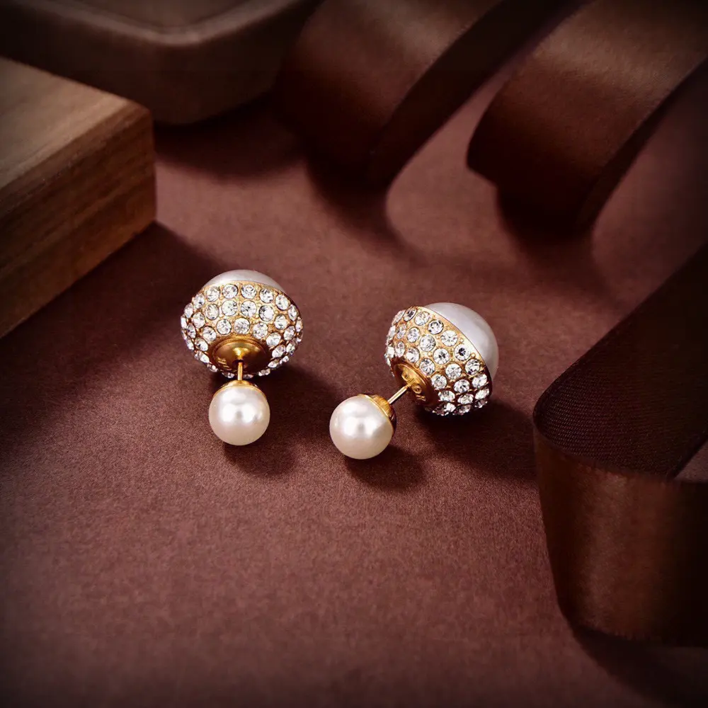 dior new gold letter JADIOR earrings