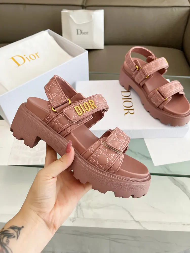 Dior Magic Thick-soled Mid-heeled Sandals Upper + Lining: Original custom materials