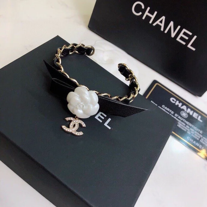 Chanel bow bracelet set