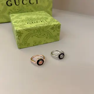 Gucci Interlocking series 18K gold ring Size 13-25